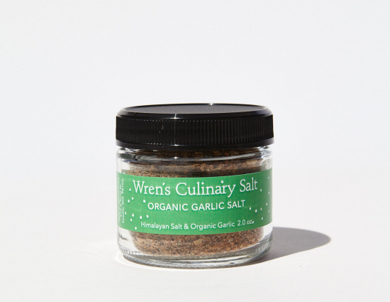 Organic Garlic Salt 2 oz Jar